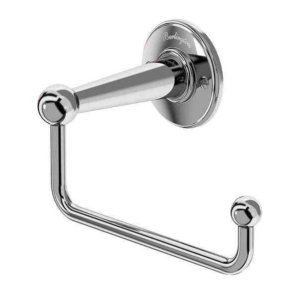 Burlington Traditional Wall Mounted chrome toilet roll holder with classic design and durable finish