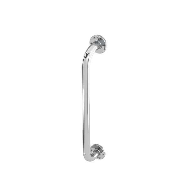Burlington Traditional 460mm wide chrome straight grab rail for bathroom safety and support