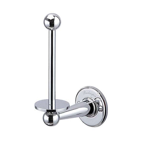 Burlington Traditional Wall Mounted chrome spare toilet roll holder with brass construction and classic design