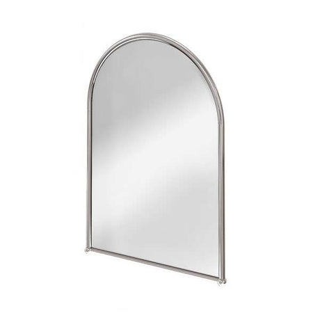 Burlington Traditional chrome arched bathroom mirror 700mm high x 500mm wide with durable chrome finish