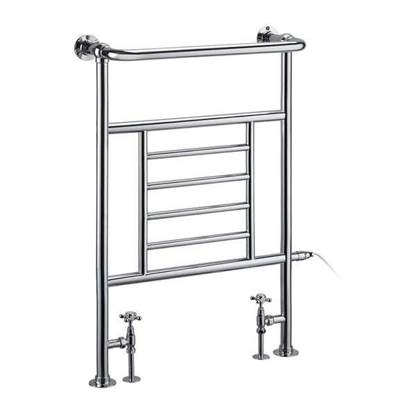 Burlington Vincent 950mm high chrome heated towel rail with corrosion-resistant finish and energy-efficient design