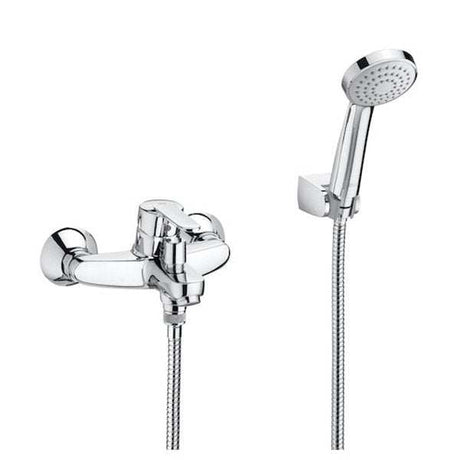 Roca Victoria Single Lever Bath Shower Mixer Tap with Kit In Chrome -