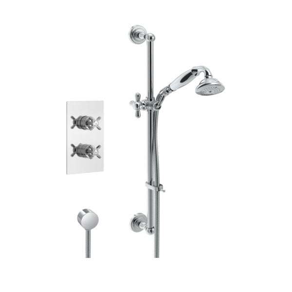 Bristan 1901 Dual Concealed Mixer Shower with Shower Kit - Chrome - 19