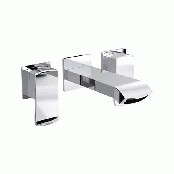 Bristan Descent modern chrome wall mounted bath filler tap with sleek design and ceramic disc technology