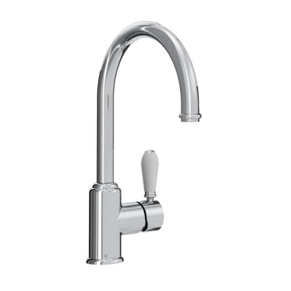 Bristan Renaissance Modern chrome single lever kitchen sink mixer with swivel spout and Easyfit technology