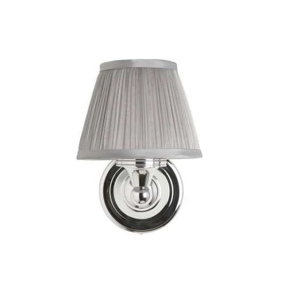 Burlington 225mm high round bathroom light with chrome/silver shade and IP44 rating for damp areas