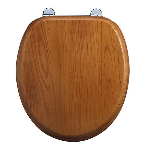 Burlington Standard Oak Moulded Wood Toilet Seat Standard Hinges - S11
