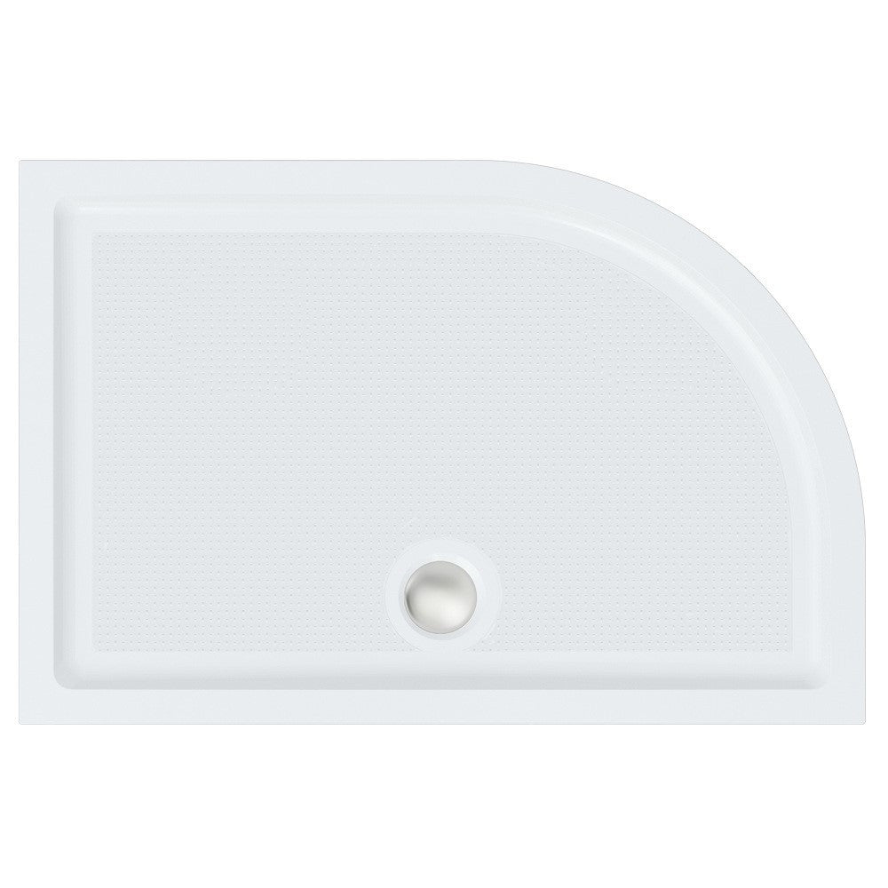 Roman Anti Slip Left Hand Offset Quadrant Shower Tray 1000 x 800mm - White - RSQG108L - TAP 'N' SHOWER