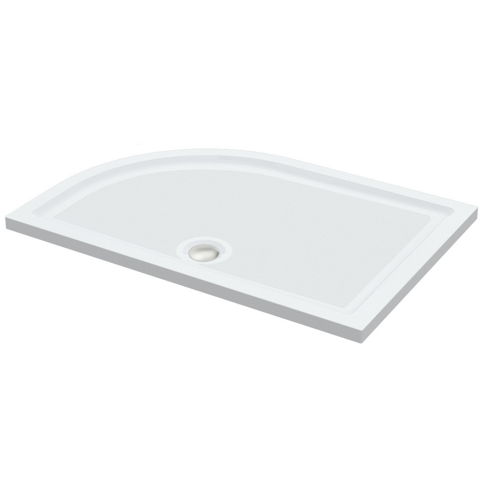 Roman Anti Slip Right Hand Offset Quadrant Shower Tray 1000 x 800mm - White - RSQG108R - TAP 'N' SHOWER