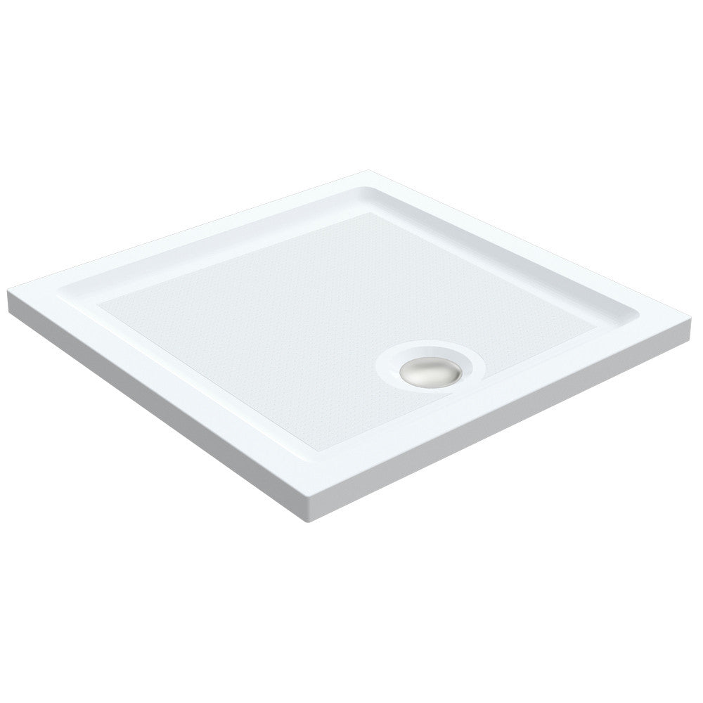 Roman Anti Slip Square Shower Tray 700 x 700mm - White - RSTG70 - TAP 'N' SHOWER