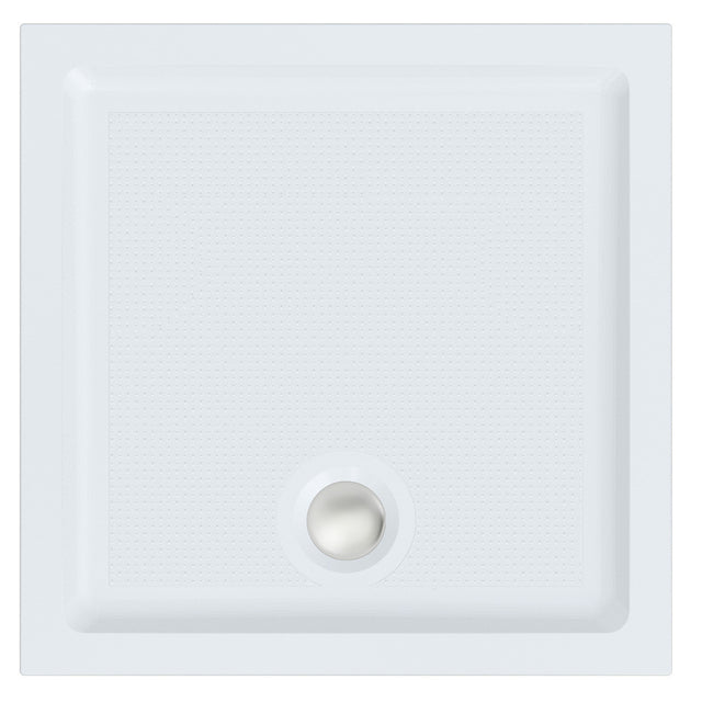 Roman Anti Slip Square Shower Tray 760 x 760mm - White - RSTG76 - TAP 'N' SHOWER
