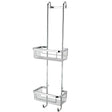 Roman Double Hanging Basket with Hooks - Chrome - RSB01 - TAP 'N' SHOWER