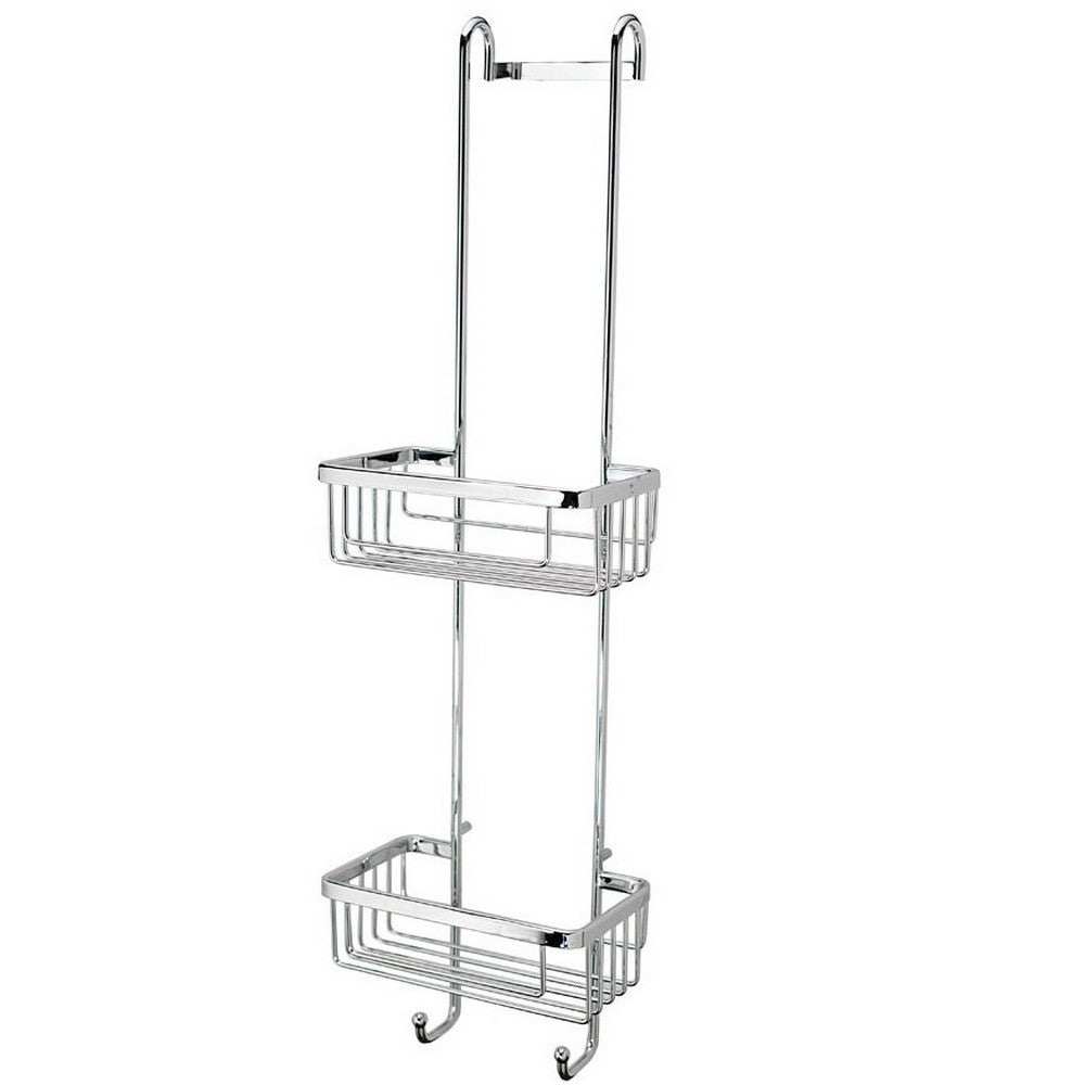 Roman Double Hanging Basket with Hooks - Chrome - RSB01 - TAP 'N' SHOWER