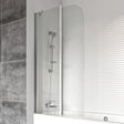 Roman Haven6 LH Inward Folding Bath Screen 1500 x 910mm - Silver - H2D9CSL - TAP 'N' SHOWER