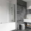 Roman Haven8 Fixed Bath Screen 1467 x 800mm - Silver - H4D11CS - TAP 'N' SHOWER