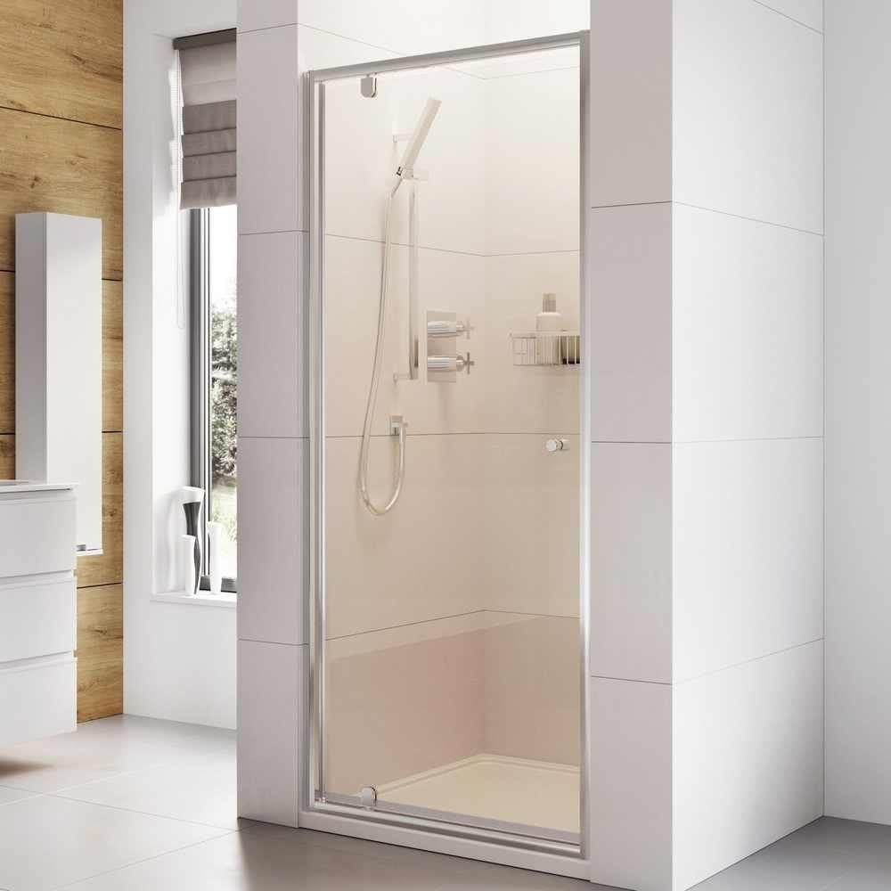 Roman Haven Pivot Shower Door 1000mm - Silver - H3P10CS - TAP 'N' SHOWER