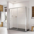 Roman Haven Level Access Left Hand Sliding Shower Door 1100mm - Chrome - H3LEL11CS - TAP 'N' SHOWER