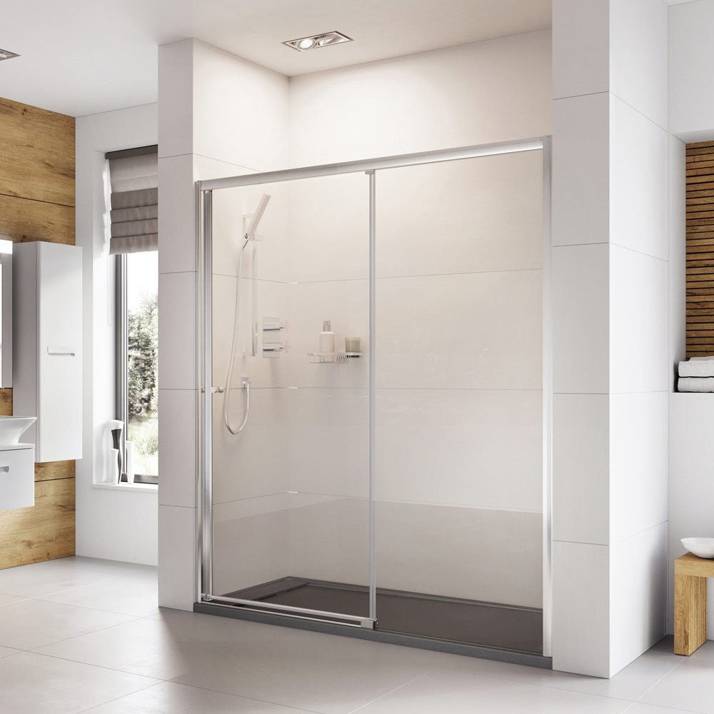 Roman Haven Level Access Left Hand Sliding Shower Door 1400mm - Chrome - H3LEL14CS - TAP 'N' SHOWER