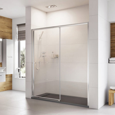Roman Haven Level Access Left Hand Sliding Shower Door 1500mm - Chrome - H3LEL15CS - TAP 'N' SHOWER
