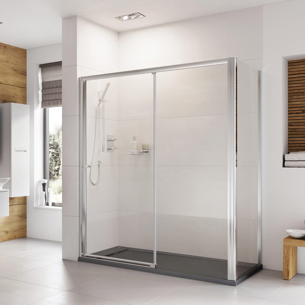 Roman Haven Level Access Left Hand Sliding Shower Door 1700mm - Chrome - H3LEL17CS - TAP 'N' SHOWER
