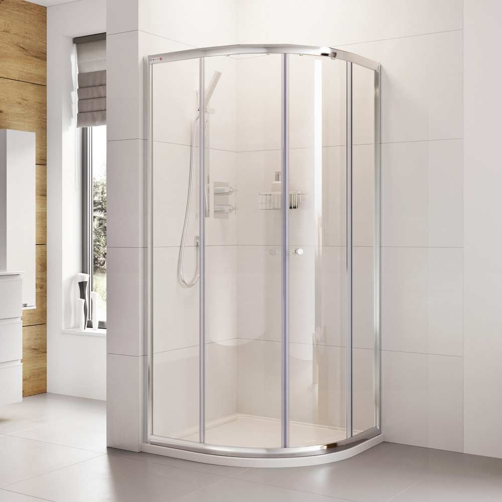 Roman Haven Quadrant Shower Enclosure 1000mm - Polished Silver - H3Q10CS - TAP 'N' SHOWER