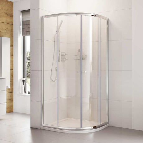 Roman Haven Quadrant Shower Enclosure 1000mm - Polished Silver - H3Q10CS - TAP 'N' SHOWER
