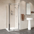 Roman Haven Framed Pivot Shower Door 700mm - Silver - H5P7CS - TAP 'N' SHOWER