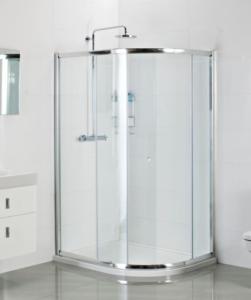 Roman Haven One Door Offset Quadrant Shower Enclosure 800 x 900mm - Polished silver - H3SQ98CS - TAP 'N' SHOWER