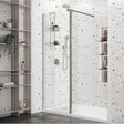 Roman Haven Select 8mm Wetroom Panel 1200mm - Brushed Nickel - H8SP12CN - TAP 'N' SHOWER