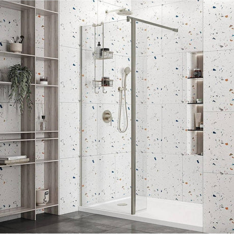 Roman Haven Select 10mm Wetroom Panel 1100mm - Brushed Nickel - H10SP11CN - TAP 'N' SHOWER