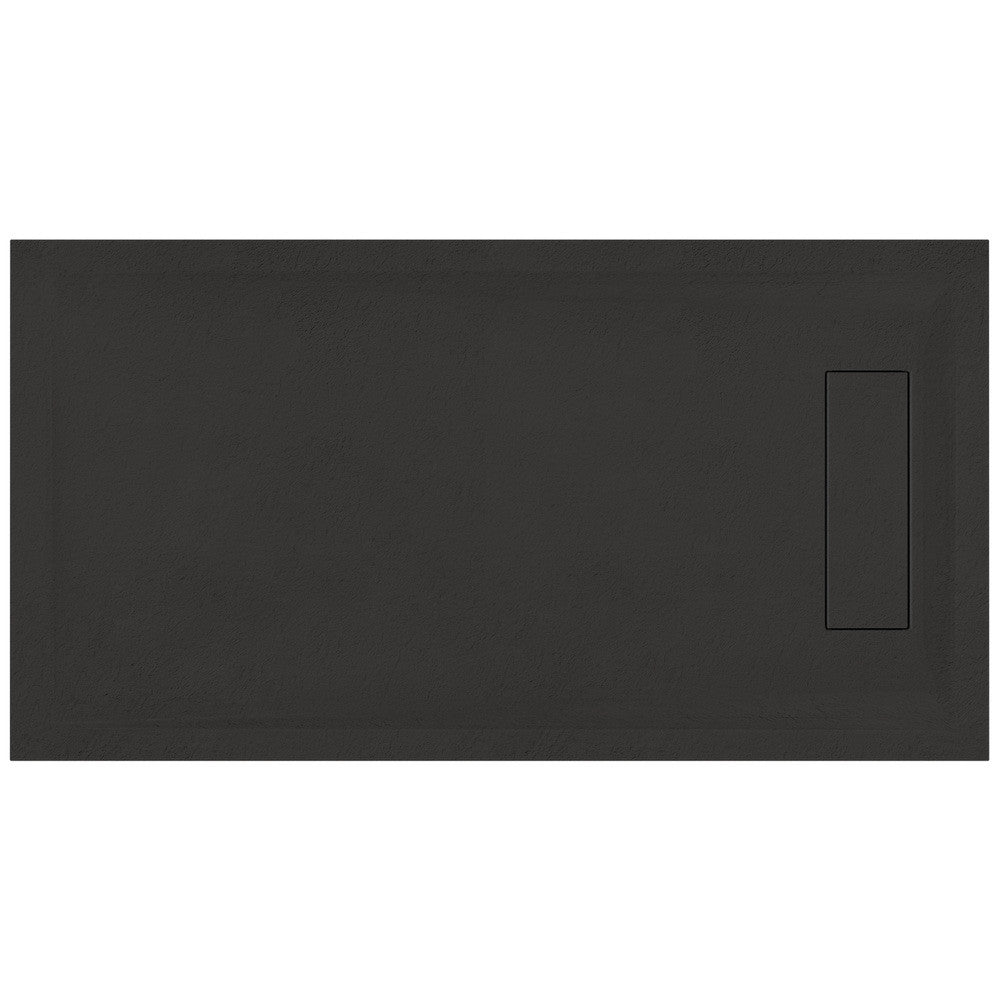 Roman Infinity Rectangular Shower Tray 1200 x 900mm - Slate Black - IGS129B - TAP 'N' SHOWER