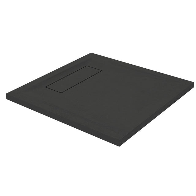 Roman Infinity Square Shower Tray 800 x 800mm - Slate Black - IGS80B - TAP 'N' SHOWER
