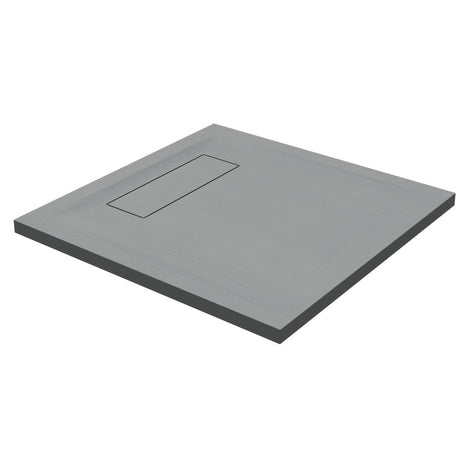 Roman Infinity Square Shower Tray 800 x 800mm - Slate Grey - IGS80G - TAP 'N' SHOWER