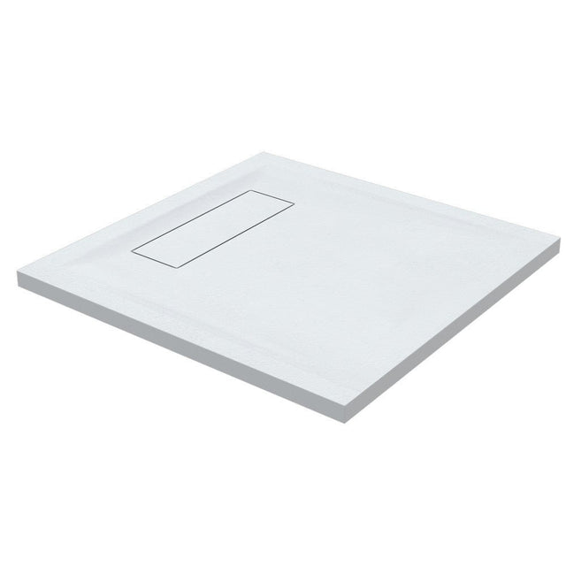 Roman Infinity Square Shower Tray 800 x 800mm - Slate White - IGS80W - TAP 'N' SHOWER