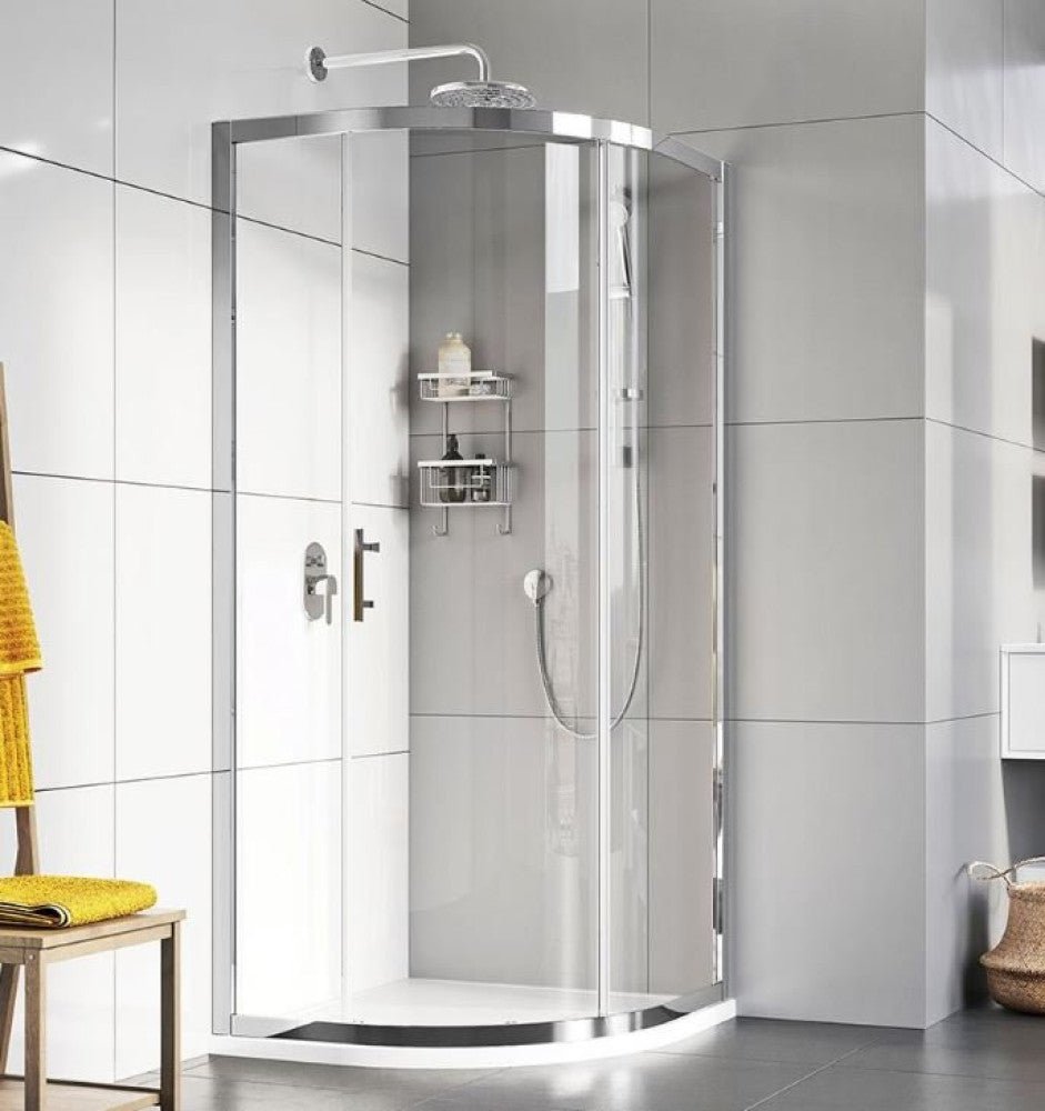 Roman Innov8 Curved Quadrant Shower Enclosure 900 x 900mm - Chrome - N2SQ913S - TAP 'N' SHOWER