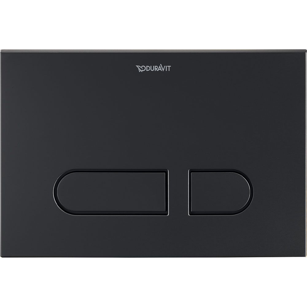Duravit DuraSystem Dual Flush Mechanical Actuator Plate for WC A1 217 x 10 x 147mm - Black - WD5001031000 - TAP 'N' SHOWER