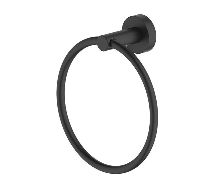 Britton Hoxton Single Towel Rail 600mm - Matt Black - HOX.017CP - TAP 'N' SHOWER