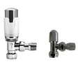 Kartell K - Therm Twin Pack TRV and Lockshield Angled Valve Refined White - TPLSTRVRA - TAP 'N' SHOWER