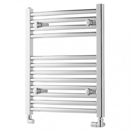 Towelrads Pisa Curved Heated Towel Rail 600mm High x 400mm Wide - Chrome - 140036 - TAP 'N' SHOWER