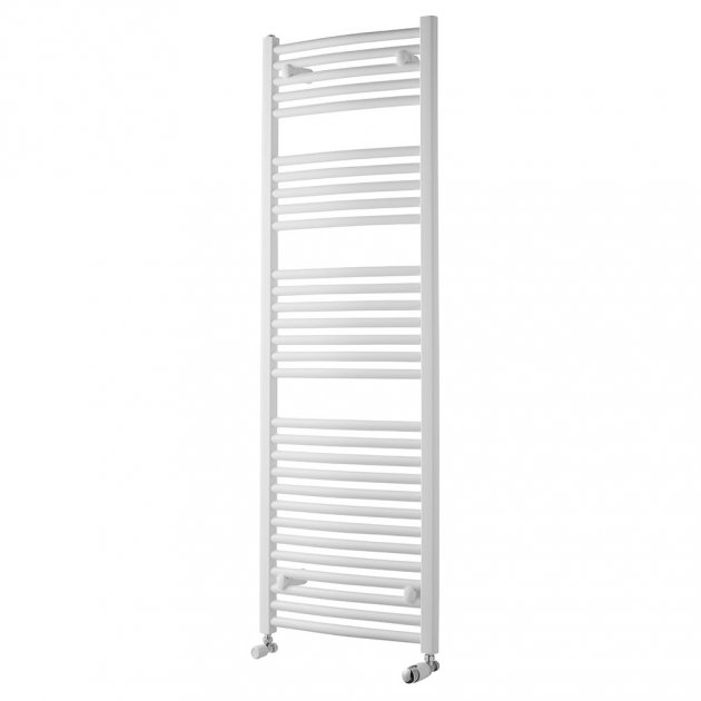 Towelrads Pisa Curved Heated Towel Rail 1500mm High x 600mm Wide - White - 160028 - TAP 'N' SHOWER