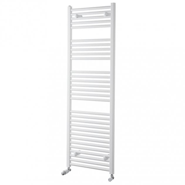 Towelrads Pisa Straight Heated Towel Rail 1500mm High x 400mm Wide - White - 160009 - TAP 'N' SHOWER
