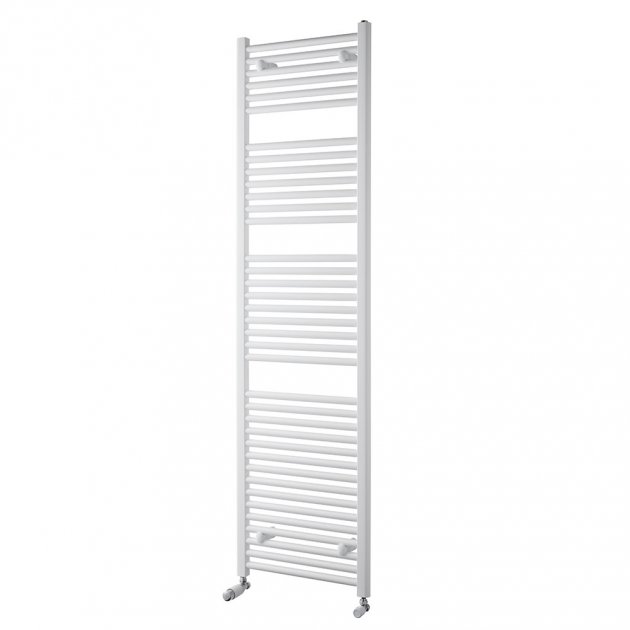 Towelrads Pisa Straight Heated Towel Rail 1800mm High x 450mm Wide - White - 160014 - TAP 'N' SHOWER
