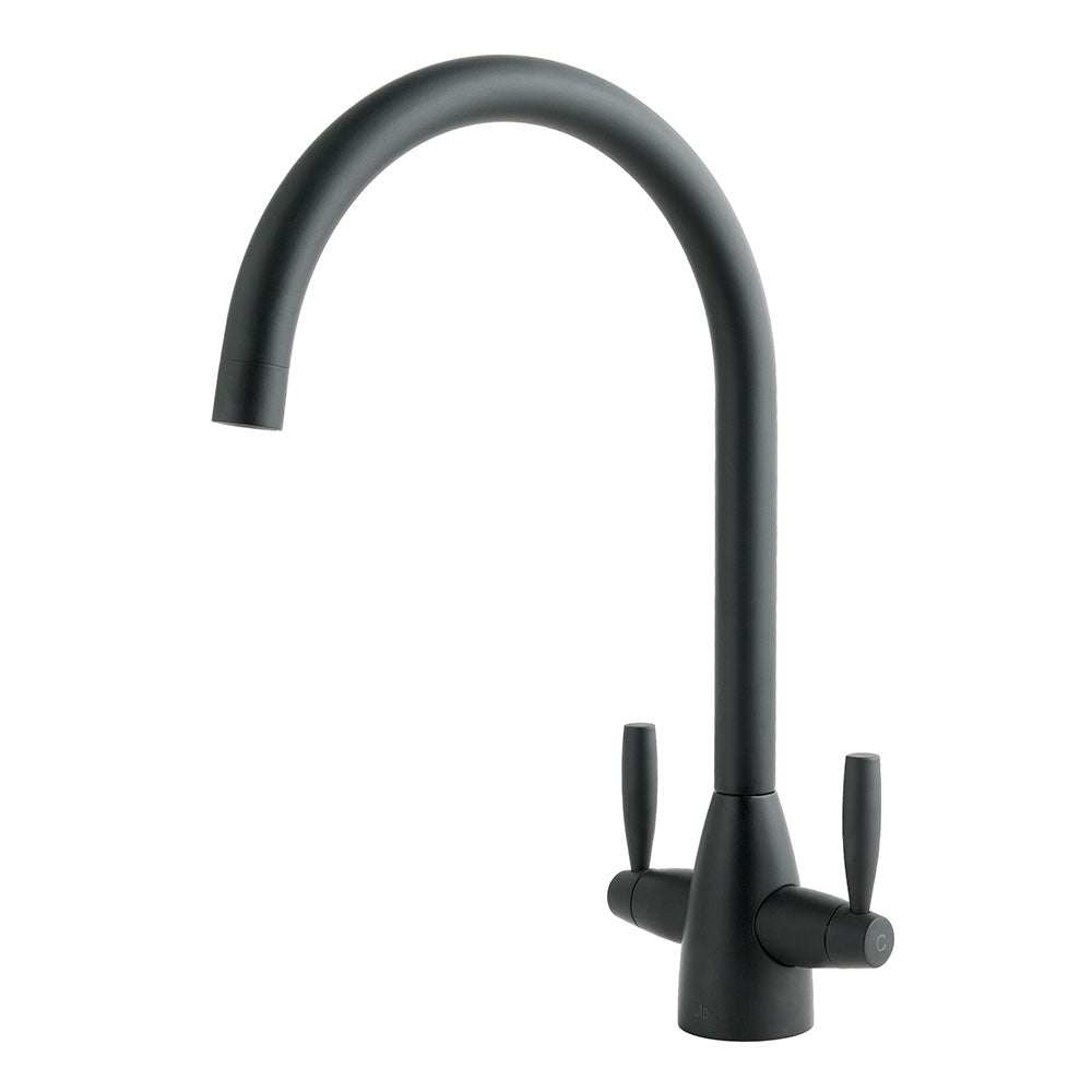 JTP Blink Dual Lever Matt Black Kitchen Sink Mixer - MBBL182 - TAP 'N' SHOWER