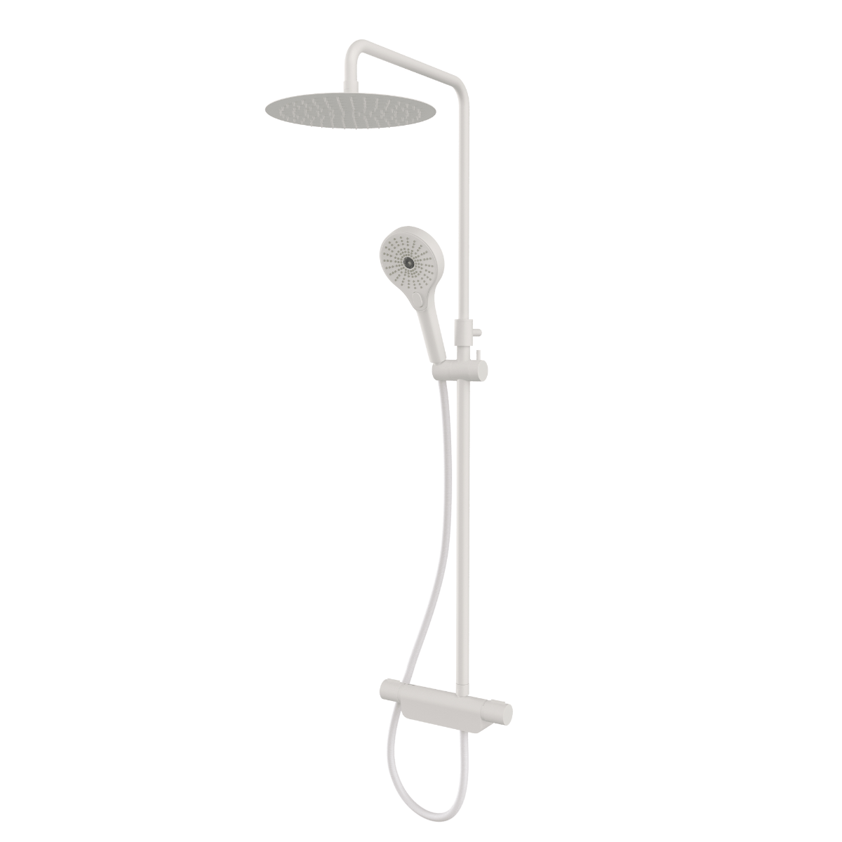 Midas 220 Shower Column - Matt White - MD220SC.MW - TAP 'N' SHOWER