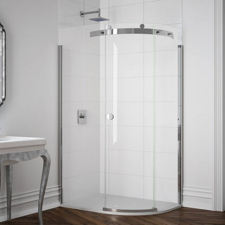 Merlyn 10 Series 1200mm x 800mm RH Single Offset Quadrant Shower Enclosure - Clear Glass - M103243CR - TAP 'N' SHOWER