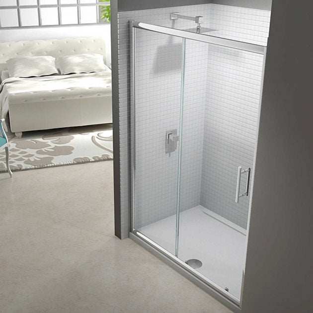 Merlyn 6 Series Sliding Shower Door 1100mm Wide - Clear Glass - M68251 - TAP 'N' SHOWER