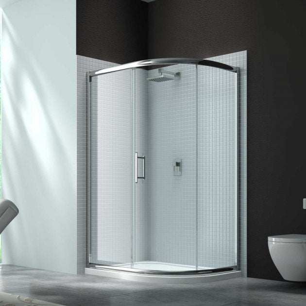 Merlyn 6 Series Single Offset Quadrant Shower Enclosure 900mm x 760mm - Clear Glass - M63222