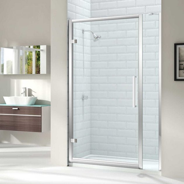 Merlyn 8 Series 1000mm Wide Hinged Shower Door and 150mm Inline Panel - 8mm Glass - M81231P1H - TAP 'N' SHOWER