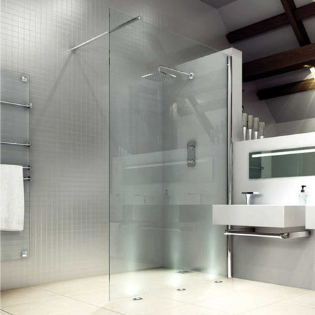 Merlyn 8 Series 900mm Wide Wet Room Glass Panel - Clear Glass - M8SW221 - TAP 'N' SHOWER