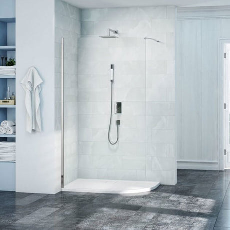 Merlyn 8 Series 1200mm Wide Curved Wet Room Glass Panel - 8mm Glass - S8CURV1200 - TAP 'N' SHOWER